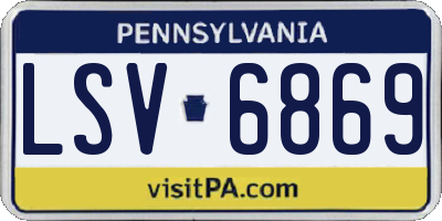 PA license plate LSV6869