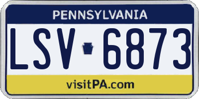 PA license plate LSV6873