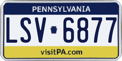 PA license plate LSV6877