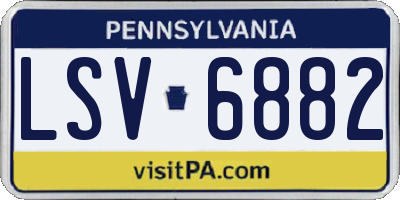 PA license plate LSV6882