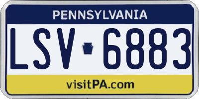 PA license plate LSV6883