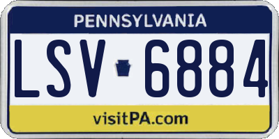 PA license plate LSV6884