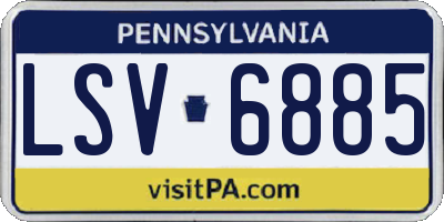 PA license plate LSV6885