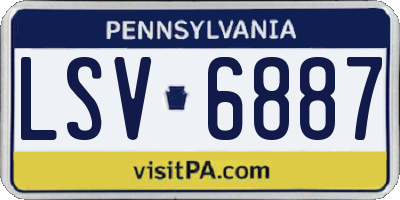 PA license plate LSV6887