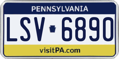 PA license plate LSV6890