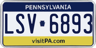 PA license plate LSV6893