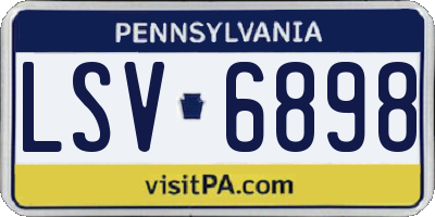 PA license plate LSV6898