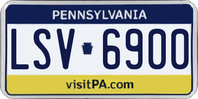 PA license plate LSV6900