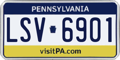 PA license plate LSV6901