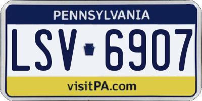 PA license plate LSV6907