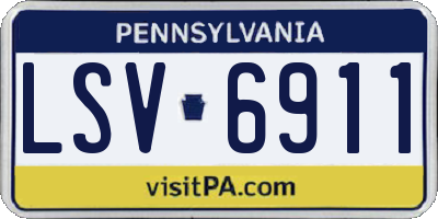 PA license plate LSV6911