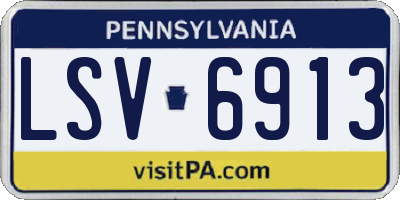 PA license plate LSV6913