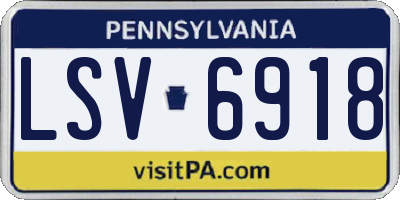 PA license plate LSV6918