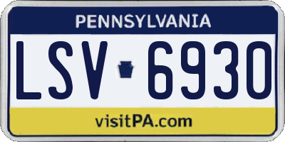PA license plate LSV6930