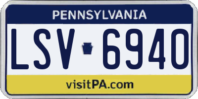 PA license plate LSV6940