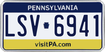 PA license plate LSV6941