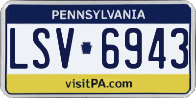 PA license plate LSV6943