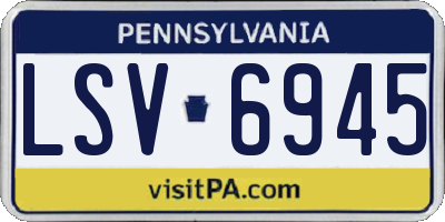 PA license plate LSV6945