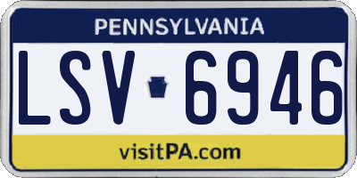 PA license plate LSV6946
