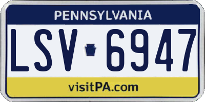 PA license plate LSV6947