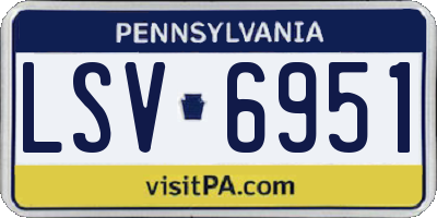 PA license plate LSV6951