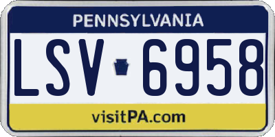 PA license plate LSV6958