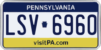 PA license plate LSV6960