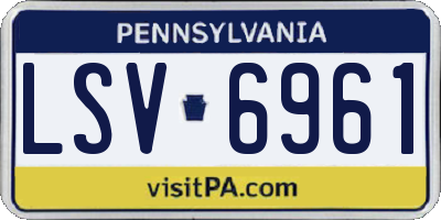 PA license plate LSV6961