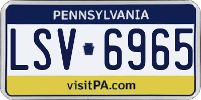 PA license plate LSV6965