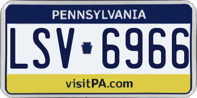 PA license plate LSV6966