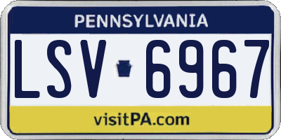 PA license plate LSV6967