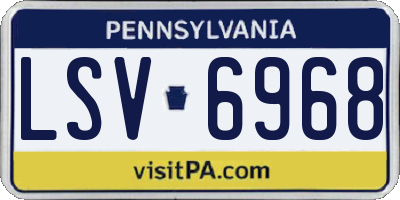 PA license plate LSV6968