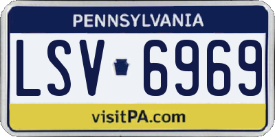 PA license plate LSV6969