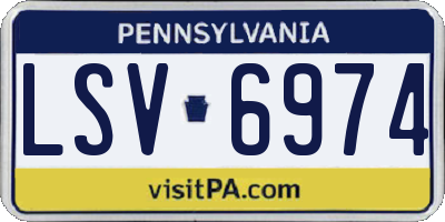PA license plate LSV6974