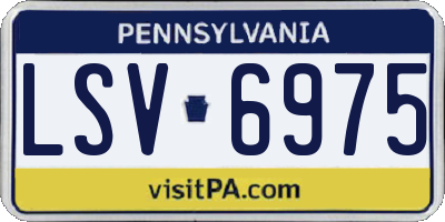 PA license plate LSV6975