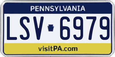 PA license plate LSV6979