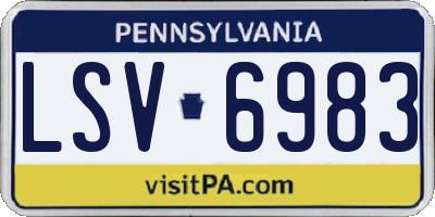 PA license plate LSV6983
