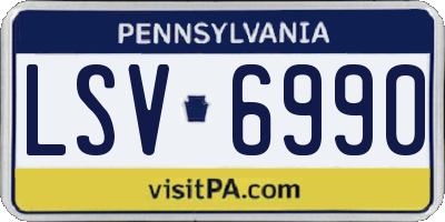 PA license plate LSV6990