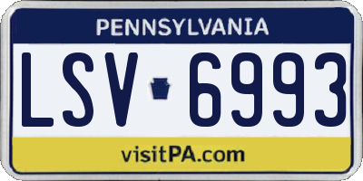 PA license plate LSV6993