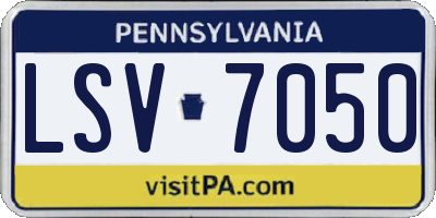 PA license plate LSV7050