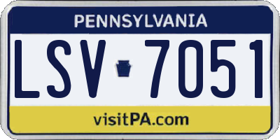 PA license plate LSV7051