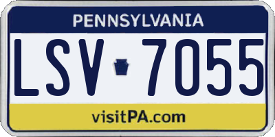 PA license plate LSV7055