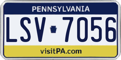 PA license plate LSV7056