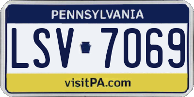 PA license plate LSV7069