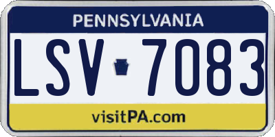 PA license plate LSV7083