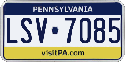 PA license plate LSV7085