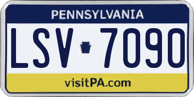 PA license plate LSV7090