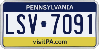 PA license plate LSV7091