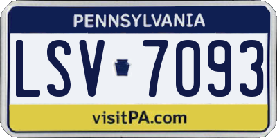 PA license plate LSV7093