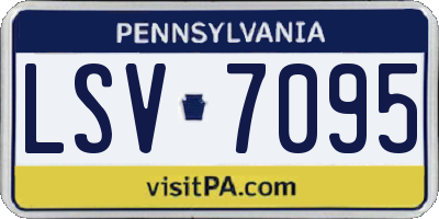 PA license plate LSV7095